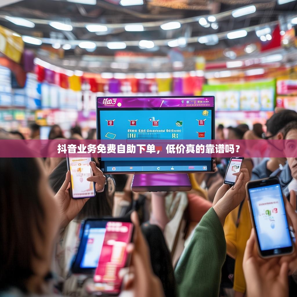 抖音业务免费自助下单,低价真的靠谱吗?