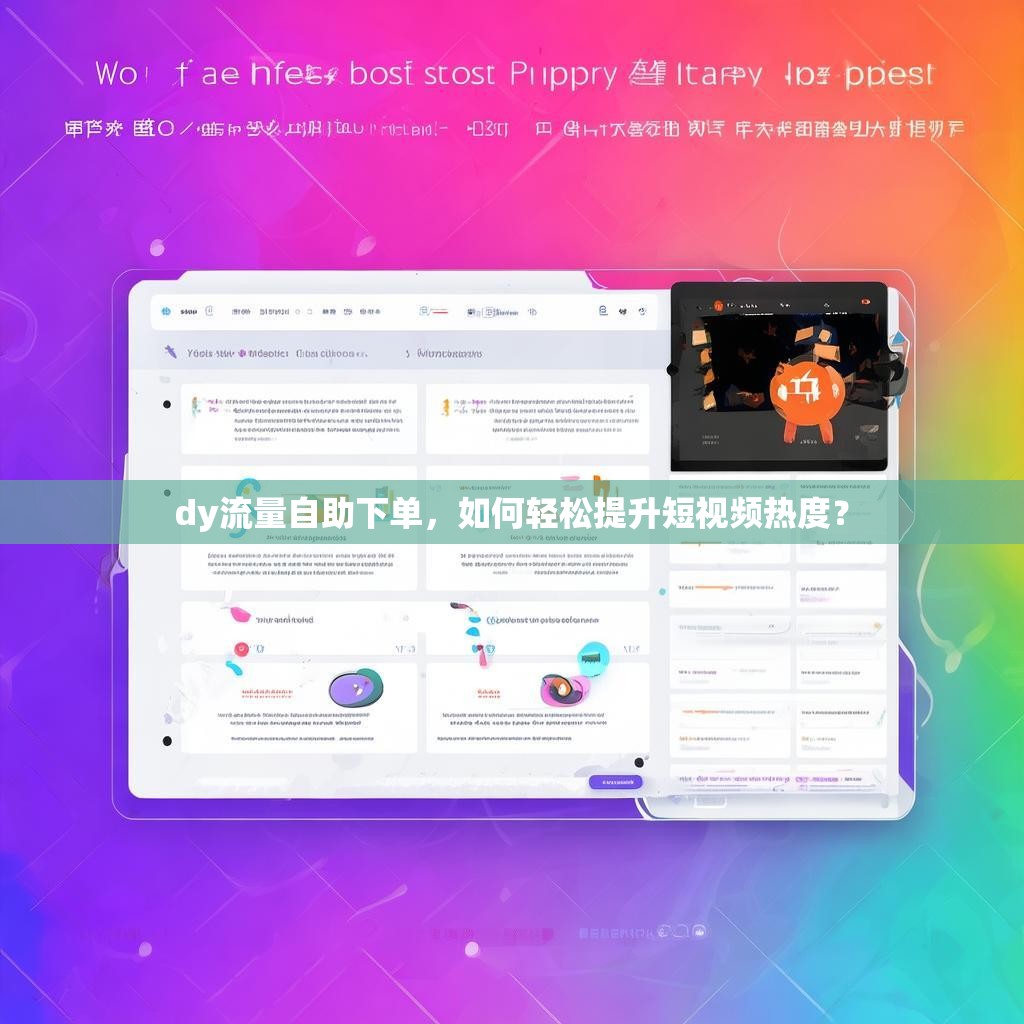 dy流量自助下单,如何轻松提升短视频热度?