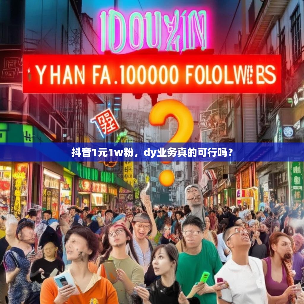 抖音1元1w粉，dy业务真的可行吗？