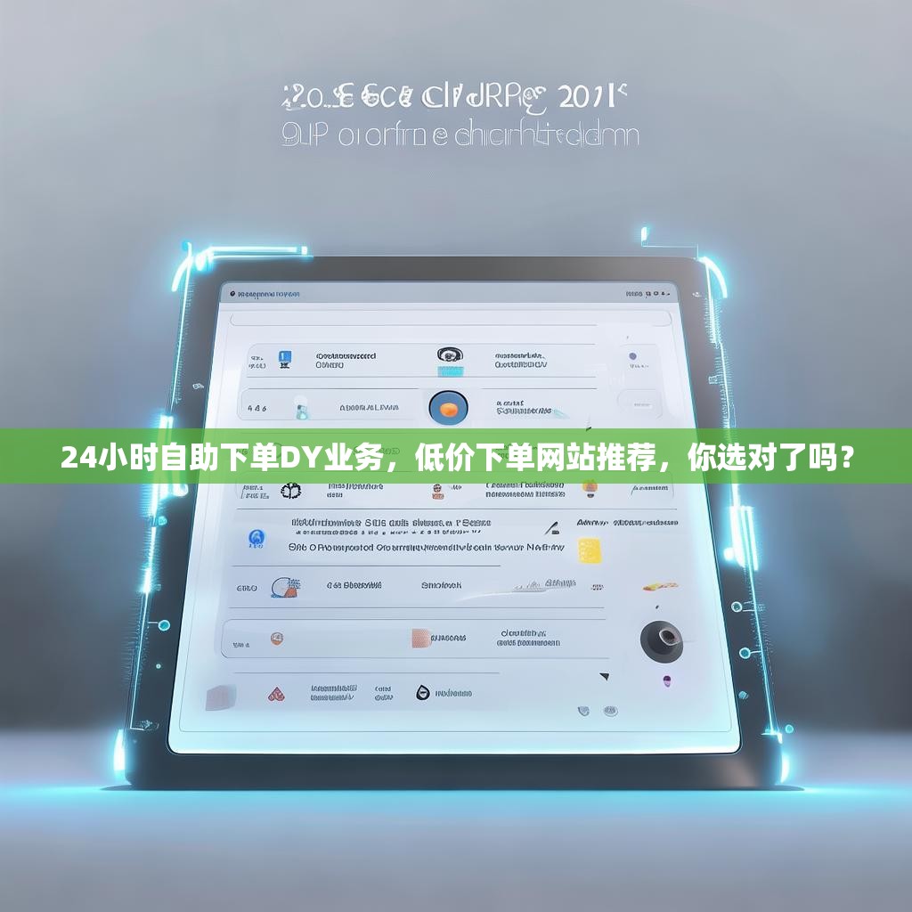 24小时自助下单DY业务，低价下单网站推荐，你选对了吗？