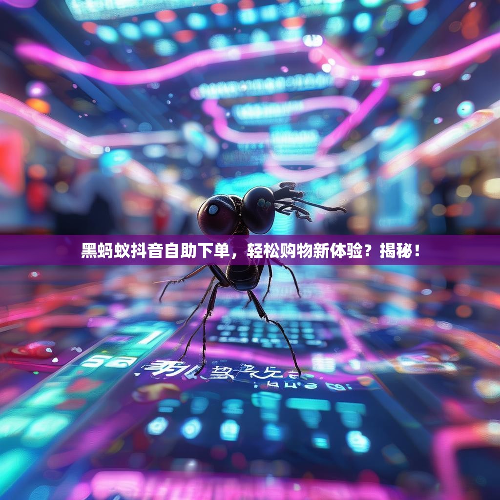 黑蚂蚁抖音自助下单，轻松购物新体验？揭秘！