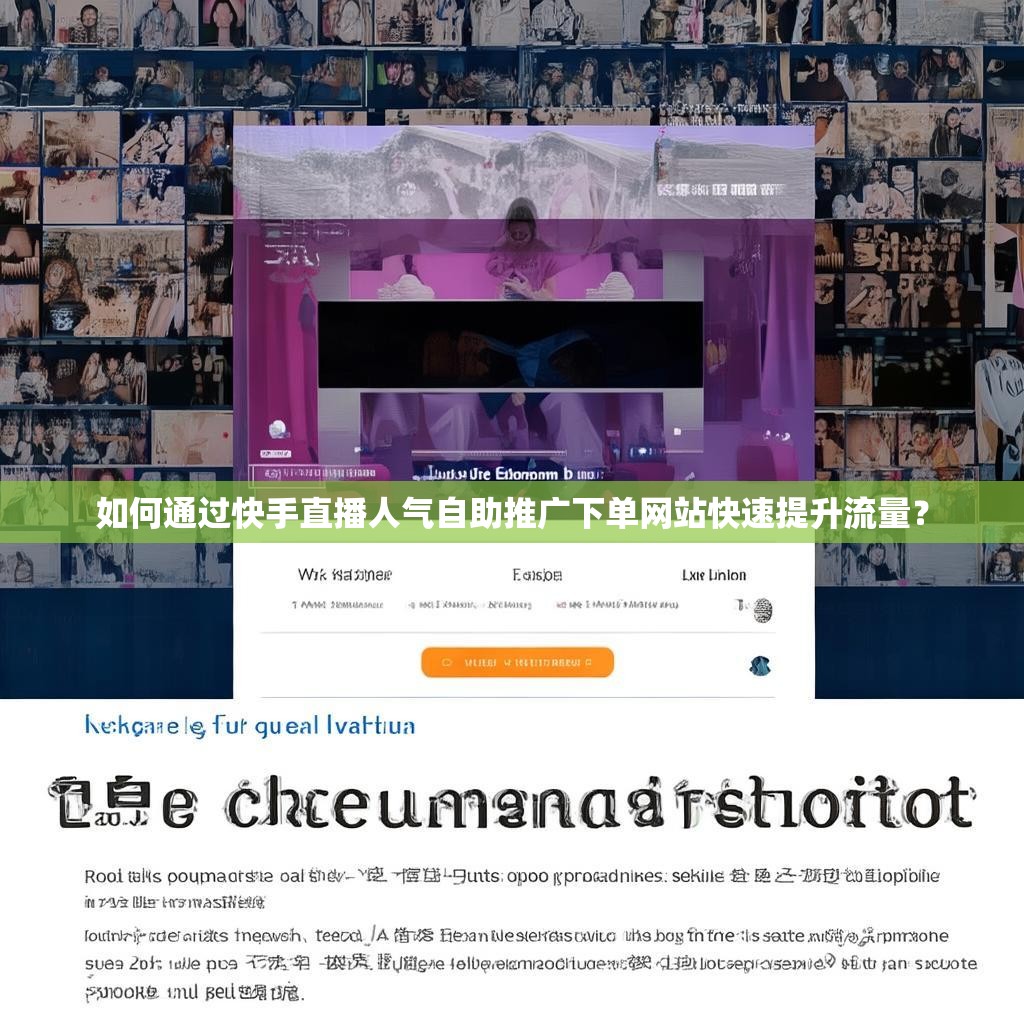 如何通过快手直播人气自助推广下单网站快速提升流量？
