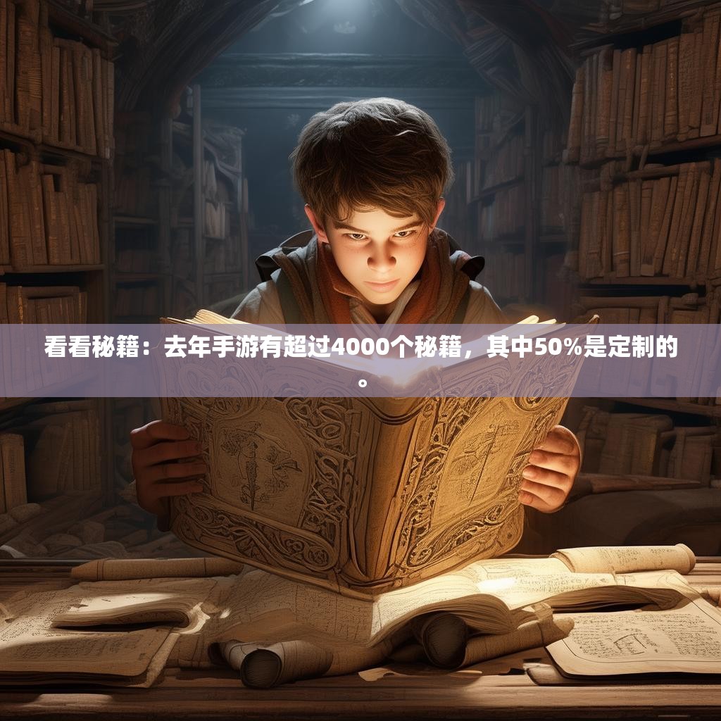 看看秘籍：去年手游有超过4000个秘籍，其中50%是定制的。