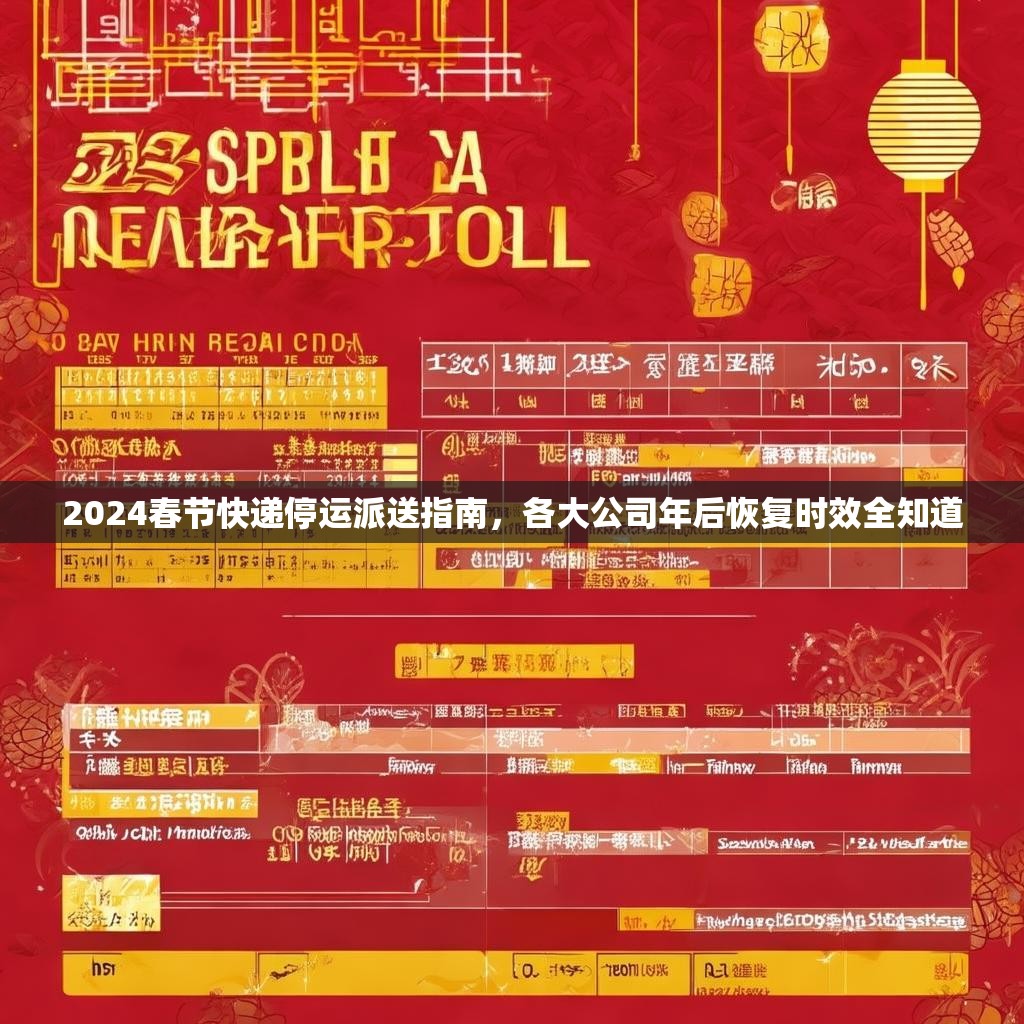 2024春节快递停运派送指南，各大公司年后恢复时效全知道