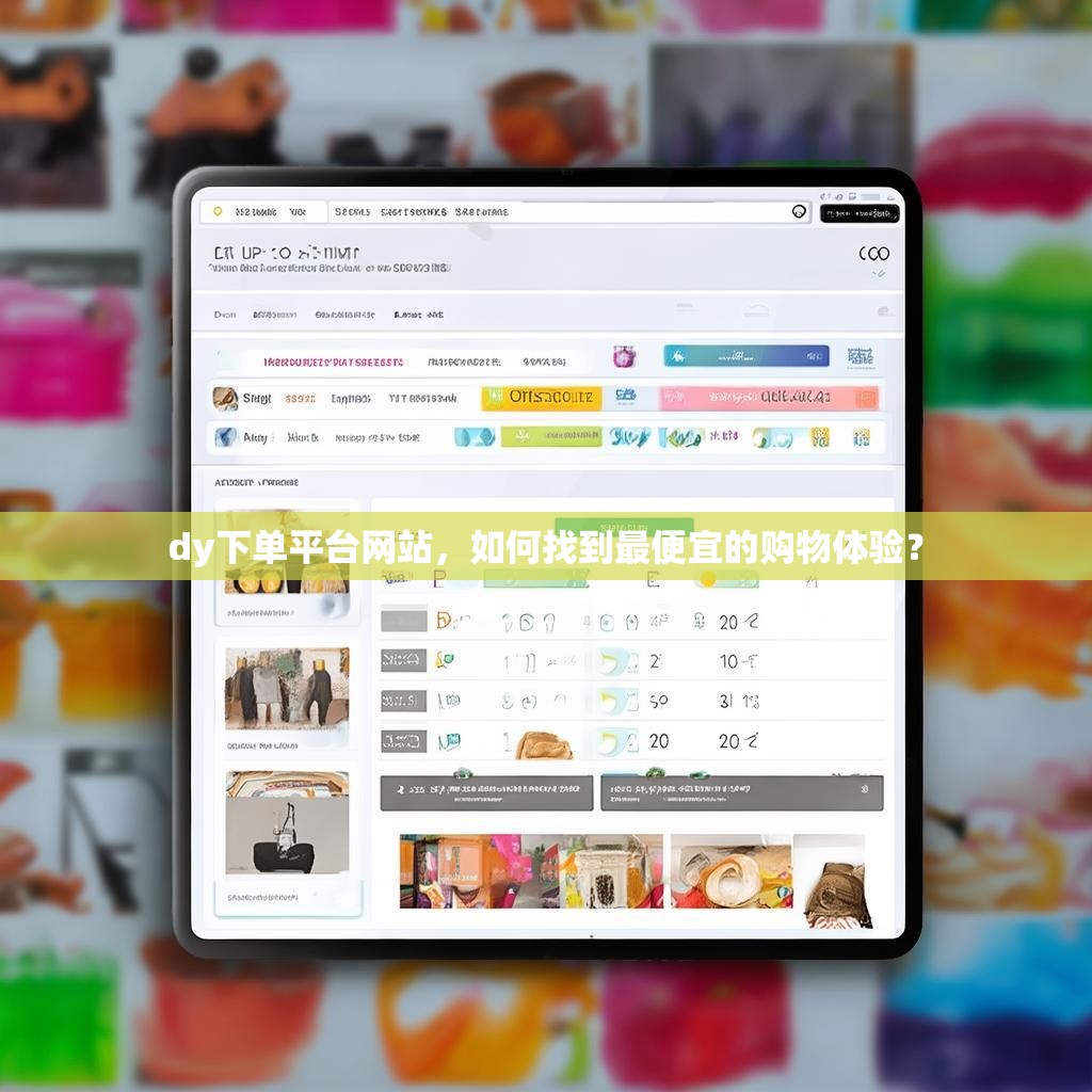 dy下单平台网站，如何找到最便宜的购物体验？